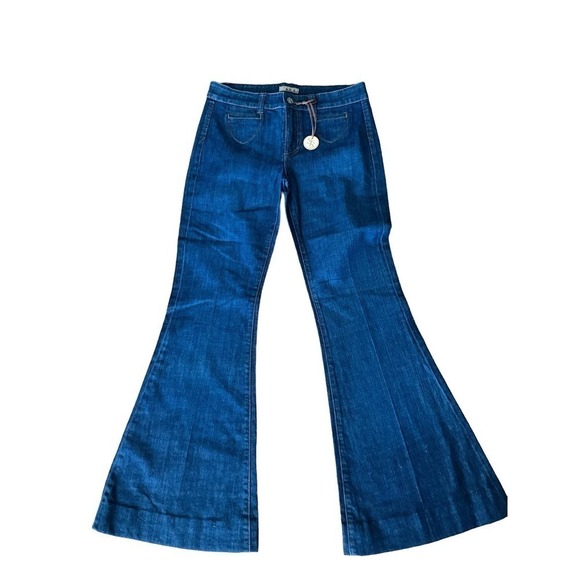 See Thru Soul Boot Cut Jeans Womens SZ 29 Blue Denim Flared Leg Casual Cotton - Picture 1 of 7